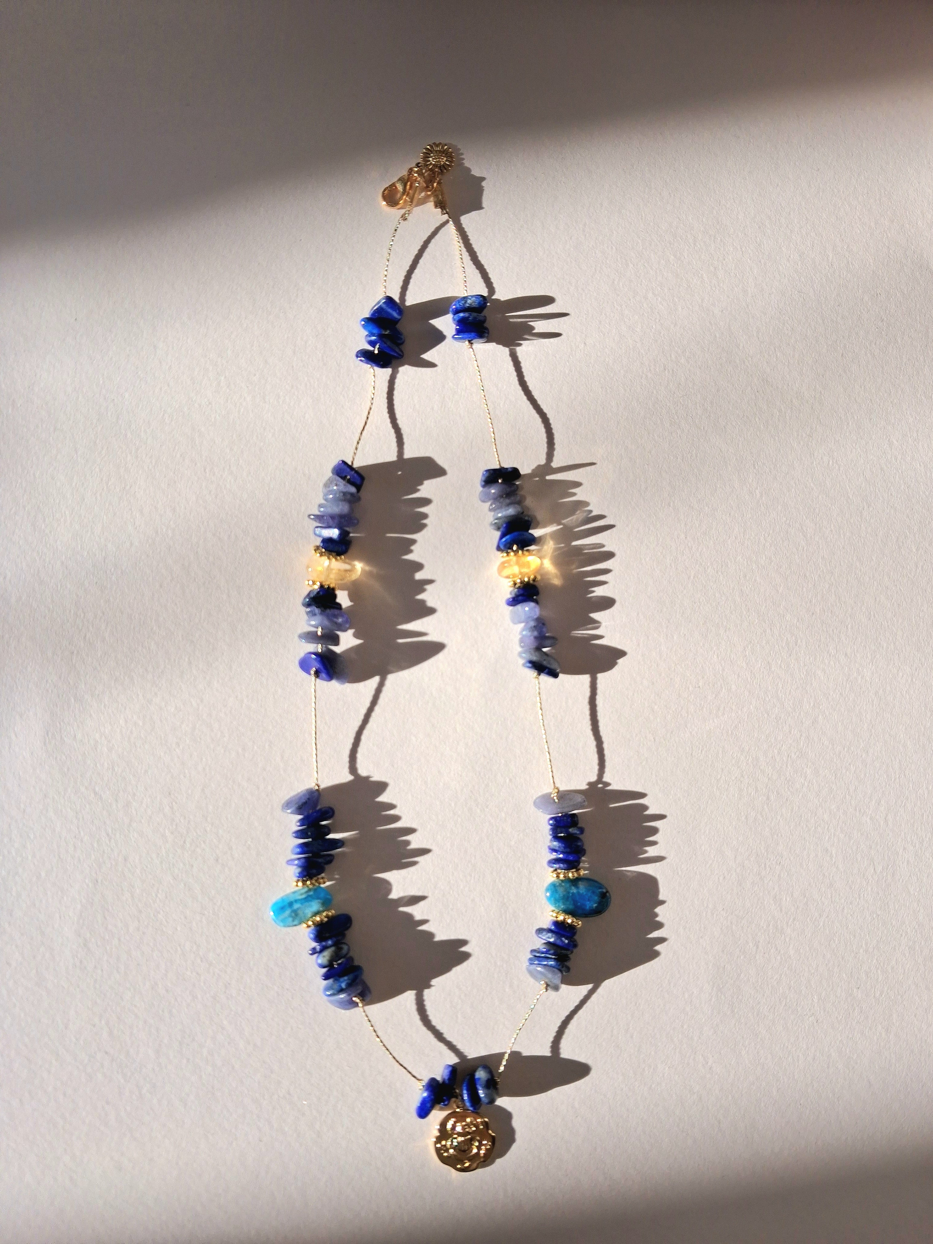 Collier signature scarabée (court)