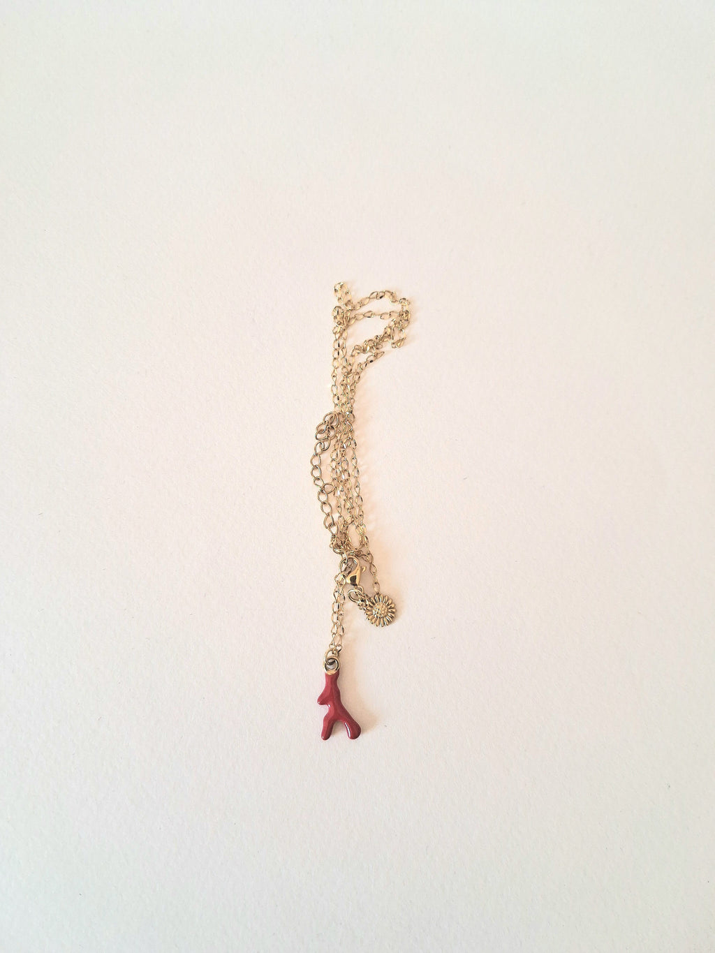 Collier pendentif corail
