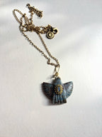 Collier aigle en rubis zoisite