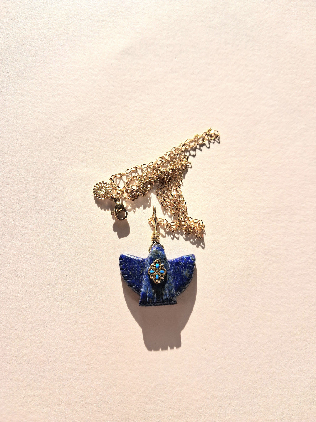 Collier aigle en lapis lazuli