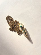 collier coquillage serti malachite