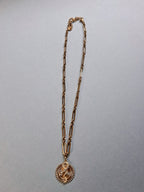 Collier maillon pendentif serpent