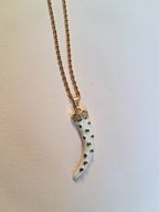 Collier maille forçat pendentif corne