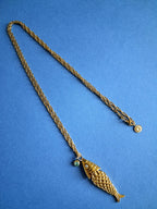Collier maille corde pendentif poisson