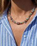 Collier pierres multicolores