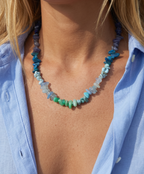 Collier rainbow bleu