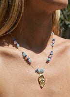 Collier signature Tanzanite/aigue marine