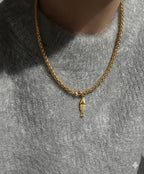 Collier chaîne palmier et poisson