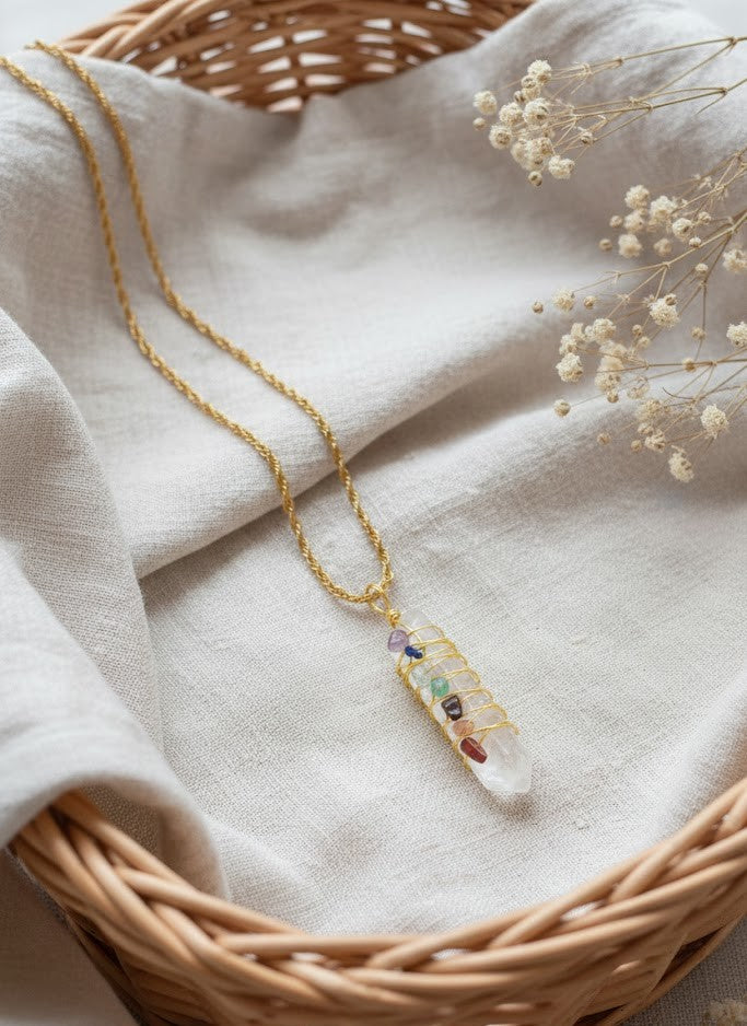 Collier et pendentif 7 chakras
